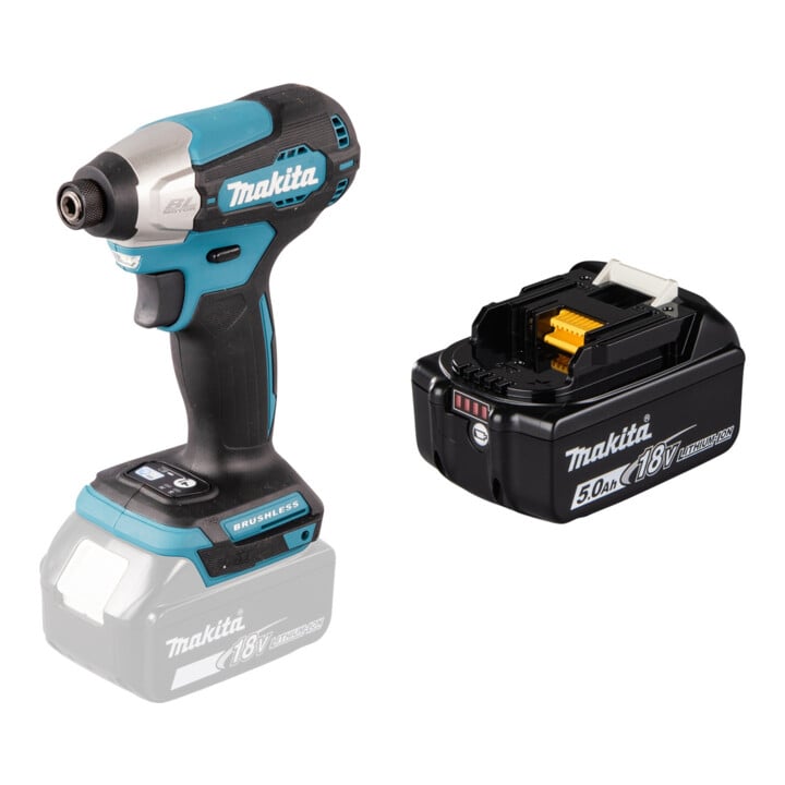 Makita Akku-Schlagschrauber 18V DTD157Z + MAKITA Akku-BL1850B Li 18,0V 5.0Ah - 197280-8