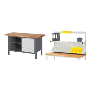 Set STIER Höhenverstellbare Werkbank Premium mit 3 Schubladen und einem...