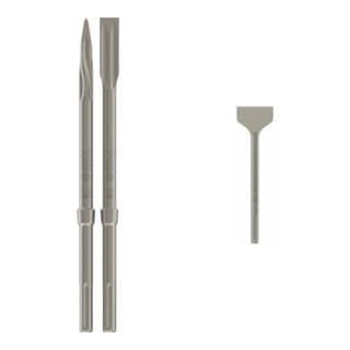 Set Bosch Burins SDS max 4 pièces + Burin à carrelage 300×80 mm