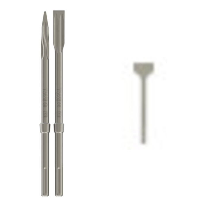 Set Bosch SDS max Meißel 4tlg + Fliesenmeißel 300×80 mm