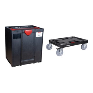 Set STIER Systainer³ V Black Edition + Systainer-Rollbrett RB BLACK-Edition