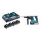 Set Makita Kombihammer DHR243Z + 4× 6Ah Akkus + Doppelladegerät-1