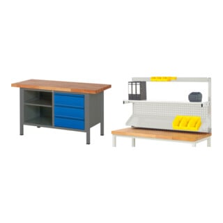 Set STIER Höhenverstellbare Werkbank Premium mit 3 Schubladen und einem...