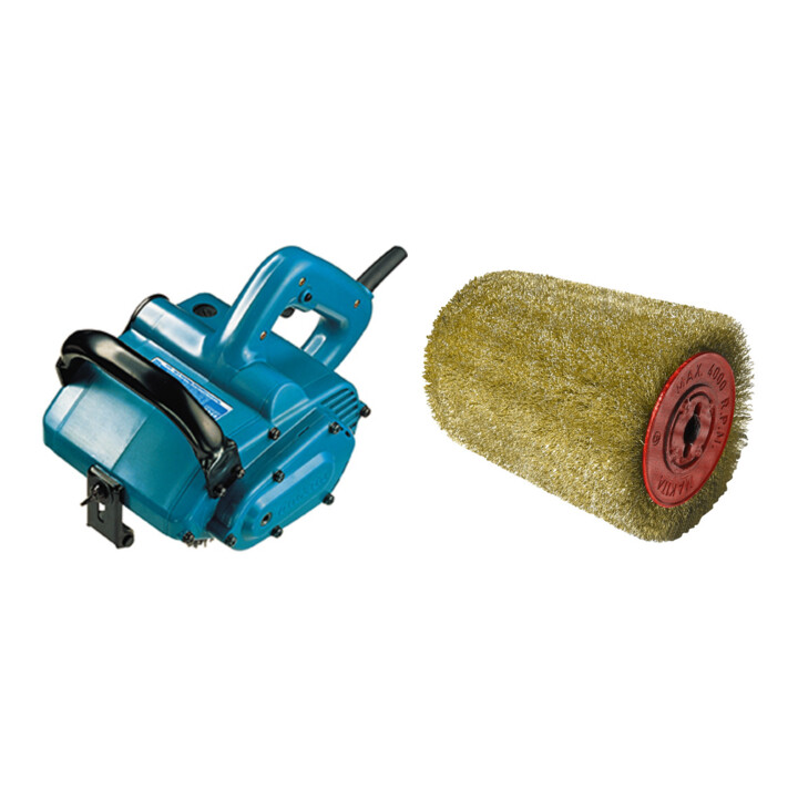 Set Makita Bürstenschleifer 9741J + MAKPAC Gr. 3 + Stahldrahtbürste