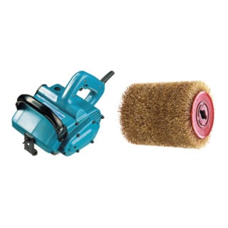 Set Makita Bürstenschleifer 9741J + MAKPAC Gr. 3 + Stahldrahtbürste