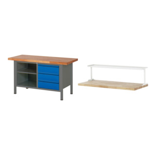 Set STIER Höhenverstellbare Werkbank Premium mit 3 Schubladen und einem...