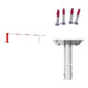 Set Schake Wegeschranken 4m + Dreikantschl ssel M 12, Standard + Grauguss-Univ.-Schl ssel z.Absperrpf. m.Feuerw.-V. + BefestigungsschraubensatzTyp 2 + Schake Bodenh lse f r Hauptst tze der Wegeschranke Typ 415 inkl. 4 Schrauben-1