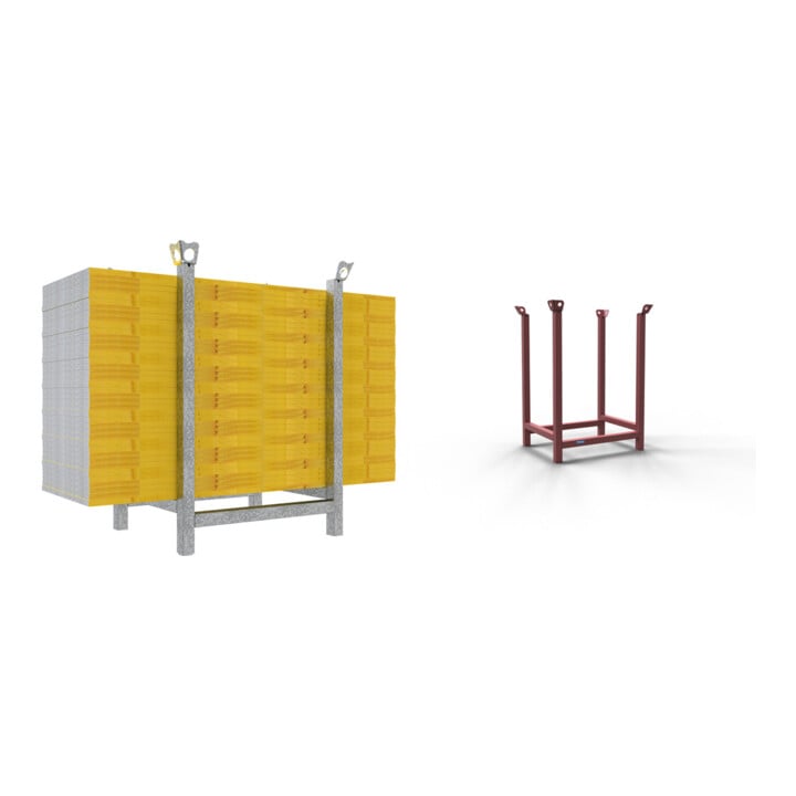 Set Schake Aussparungsschalwinkel zur Aufnahme von Schaltafel + Schake Schalband Höhe 200 mm + Schake Schalungsplatten mit Kantenschutz, Länge: 1000 mm, Breite: 500 mm, mit Kantenschutz