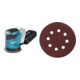 Set Makita Ponceuse excentrique sans fil DBO180Z + Papier abrasif à velcro 125 K120-1