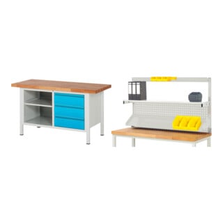 Set STIER Höhenverstellbare Werkbank Premium mit 3 Schubladen und einem...