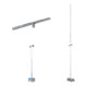 Set Schake Lampenmast Set 1, 4 m Masthöhe, RAL9005, 600 kg Beton- Aufstellvorrichtung, Lichtfarbe 4000 K + Schake Lampenmast + Schake Strahlertraverse + Schake Profi LED-Strahler 230V/50 Hz für den Außenbereich + Schake Beton-Aufstellvorrichtung, 600 kg +-1
