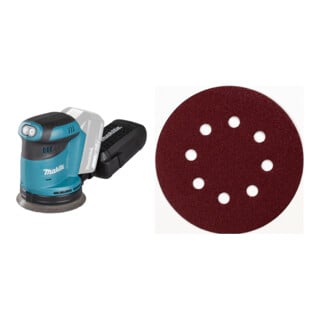Set Makita Ponceuse excentrique sans fil DBO180Z + Papier abrasif 125 mm grain 240