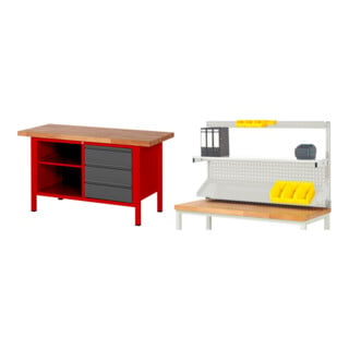 Set STIER Höhenverstellbare Werkbank Premium mit 3 Schubladen und einem...