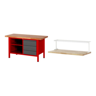 Set STIER Höhenverstellbare Werkbank Premium mit 3 Schubladen und einem...