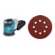 Set Makita Ponceuse excentrique sans fil DBO180Z + Papier abrasif velcro 125 K80-1