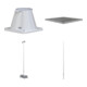 Set Schake Alu-Lampenmast 10m + Schake Sockelbefestigung für Alumasten + Schake Adapterplatte für Alumasten + Schake Lampenmast-Sets + Schake Lampenmast-1