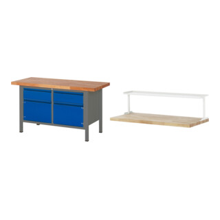 Set STIER Höhenverstellbare Werkbank Premium mit 2 Schubladen und 2...