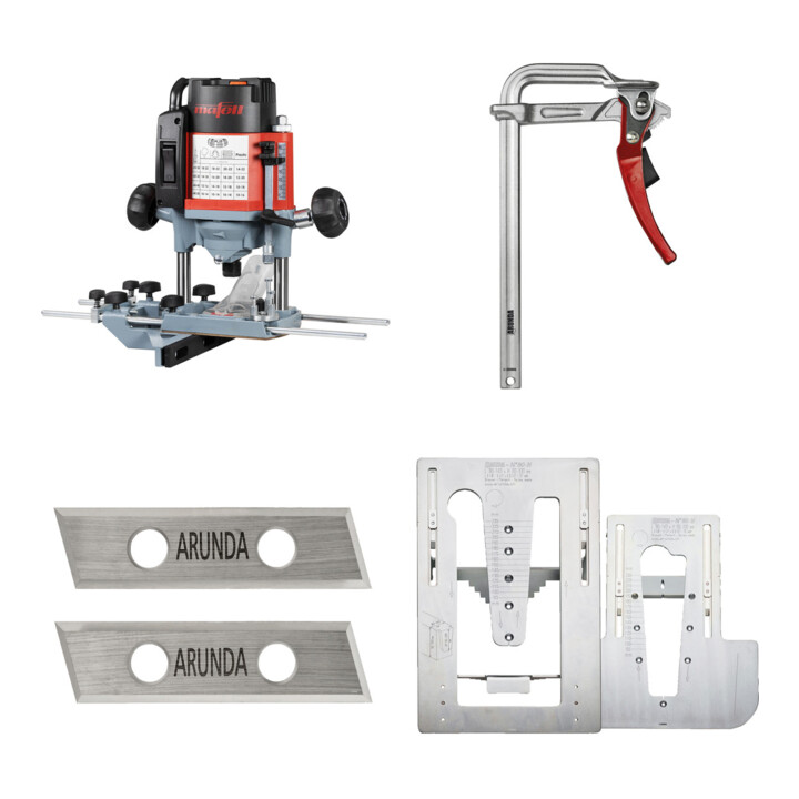 Set Mafell Oberfräse LO 65 Ec MaxiMax im T-MAX 91C701 + Arunda System!