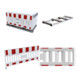 Set Schake Absperrschrankengitter -Set Typ 32000 + Schake EURO3 SCHRANKENZAUN 2,00m Typ Ultra, ohne Lampenadapter, mit Folie Typ 1, rot / weiß + Euro 1 Schrankenzaun mit Adapter, 2m + Lager U. Transporttraver.Typ 32000 + Schake TL-Bakenleuchte "PowerNox",-1