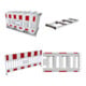 Set Schake Klemmvorrichtung für Auskreuzung 30x30 + Schake Adapter für Schilder, Länge: 410 mm + Schake Schaftrohr 40 x 40 mm verzinkt, Länge: 1,20 m-1