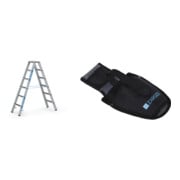 Set ZARGES R13step B - LM-Stufen-Stehleiter 2 x 6 Stufen + Werkzeugtasche