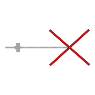 Set Schake Klemmvorrichtung für Auskreuzung 30x30 + Adapter für Schilder,...