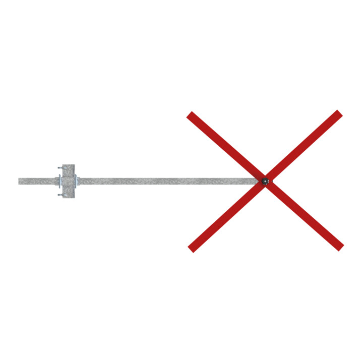 Set Schake Klemmvorrichtung für Auskreuzung 30x30 + Adapter für Schilder,...