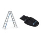 Set ZARGES R13step B - LM-Stufen-Stehleiter 2 x 7 Stufen + Werkzeugtasche