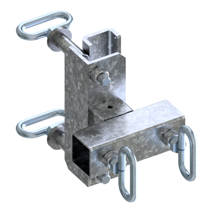Set Schake Ausleger f r Fahne + Fahnenmast-Set 6m Stahlmast, verzinkt + Lampenmast + Alu-Lampenmast 8m + Beton-Aufstellvorrichtung, 1000 kg