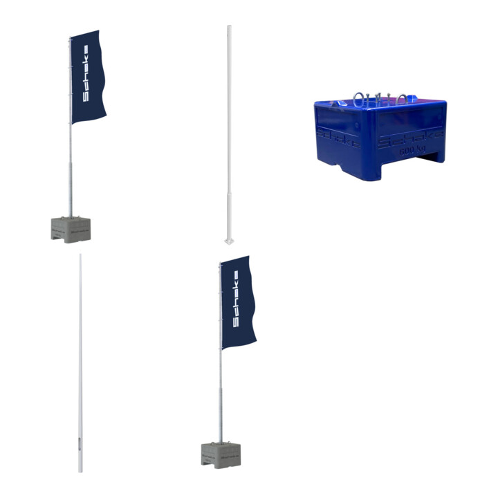 Set Schake Kameratraverse + Kameramast-Set 6m mit Traverse + Ausleger f r Fahne + Lampenmast-Sets