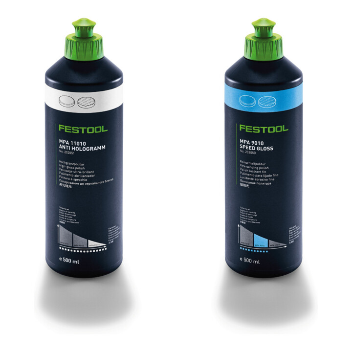 Set Festool Poliermittel MPA 11010 WH/0,5L+Poliermittel MPA 9010 BL/0,5L