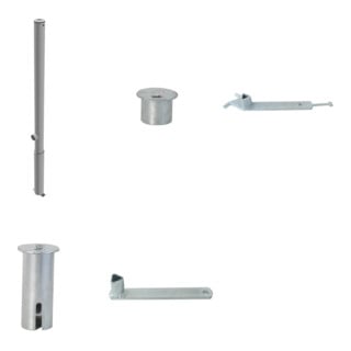 Set Schake Absperrpfosten Typ 460F/1, herausnehmbar,   60mm + Dreikantverschlu , + 1  se + Dreikantschl sssel M 12, Standard + Grauguss-Univ.-Schl ssel z.Absperrpf. m.Feuerw.-V. + Abdeckkappe, ohne Verschluss + Abdeckkappe Art.Nr.460.21 + Federverschlu  +