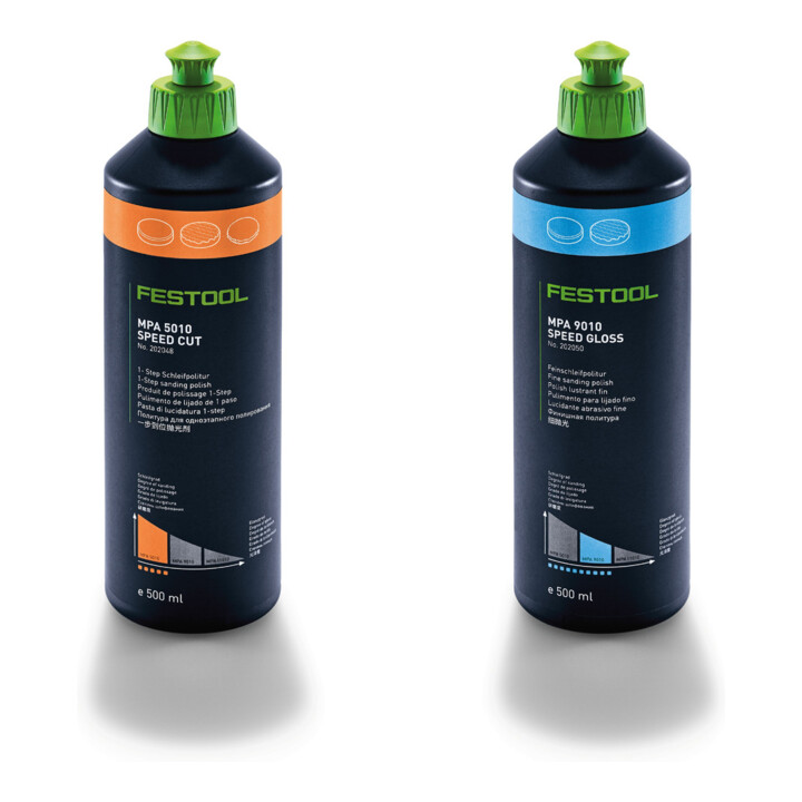 Set Festool Poliermittel MPA 5010 OR/0,5L+Poliermittel MPA 9010 BL/0,5L