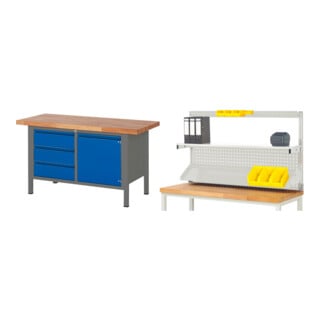 Set STIER Höhenverstellbare Werkbank Premium mit 3 Schubladen und 1...