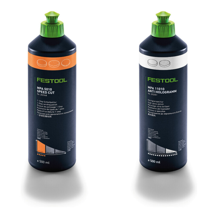 Set Festool Poliermittel MPA 5010 OR/0,5L+MPA 11010 WH/0,5L