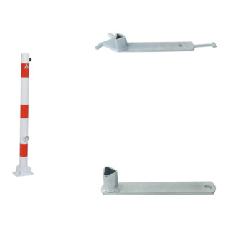 Set Absperrpfost.Umlegbar -60Mmfeuerverz.Typ 460Fuhb + Dreikantschlssel M 12 + Grauguss-Univ.-Schlssel