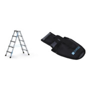Set Stufen-Stehleiter, 1220 mm + Werkzeugtasche für Akkuschrauber