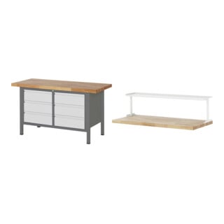 Set STIER Höhenverstellbare Werkbank Premium mit 6 Schubladen BxTxH...