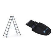 Set Stufen-Stehleiter, 1,69 m + Werkzeugtasche für Akkuschrauber