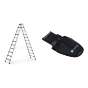 Set Comfortstep B - LM-Stufen-Stehleiter + Werkzeugtasche für Akkuschrauber