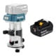 Set Makita Fraiseuse multifonction sans fil 18,0 V dans MAKPAC + Batterie BL1850B Li 18,0 V 5,0 Ah-1