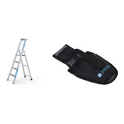 Set Saferstep S - LM-Stufen-Stehleiter 4 Stufen + Werkzeugtasche für Akkuschrauber