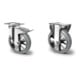 Set CASCOO Lenkrolle mit Totalfeststeller ø 160 mm Serie BAF2 Doppelkugellager + Bockrolle ø 160 mm Serie BAF2 Doppelkugellager-1