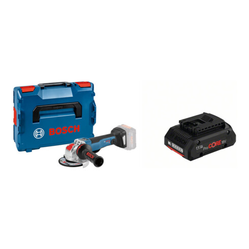 Set Bosch Akku-Winkelschleifer GWX 18V-10 PSC + Akkupack ProCORE 18 Volt, 4,0 Ah