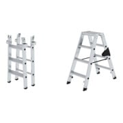 Set MUNK Einsteckteil Stufen-Stehleiter 3 Stufen + Stufen-Stehleiter 2x4 Stufen