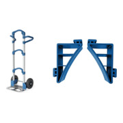 Set fetra Alu-Kompaktkarre "Wuppi" + Haltehörner für rundes Ladegut