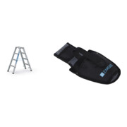 Set ZARGES Saferstep B - LM-Stufen-Stehleiter 2 x 4 Stufen + Werkzeugtasche für Akkuschrauber