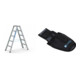 Set ZARGES Saferstep B - LM-Stufen-Stehleiter 2 x 5 Stufen + Werkzeugtasche für Akkuschrauber
