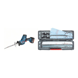 Set Bosch Akku-Säbelsäge GSA 18 V-LI C + Sägeblatt-Set ToughBox All in one