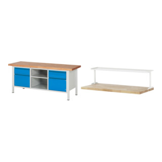 Set STIER Höhenverstellbare Werkbank Premium mit 2 Schubladen und 2...
